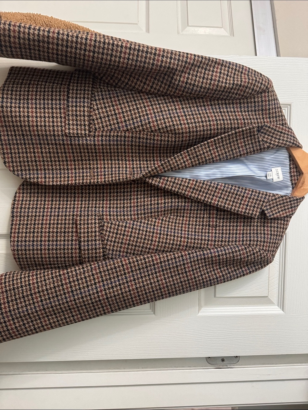 J crew Houndstooth Pattern Brown Blazer